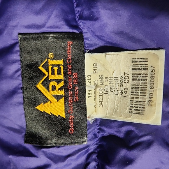 REI Vintage Goose Down Quilted Puffer Jacket Purple Size Large - Picture 6 of 13